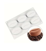 Tahtakale Toptancı Silikon Kek Kalıp Sugarcraft Kahve Çekirdekleri Kalıbı Şeker Hamuru Çkolata Kalıbı 6 Lı
