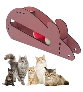 Durukar® Fare Kedi Oyunu Ahşap 2 Toplu Kedi Oyuncağı Tahta Kedi Oyunu Tahta Fare Ve Toplu Oyuncak