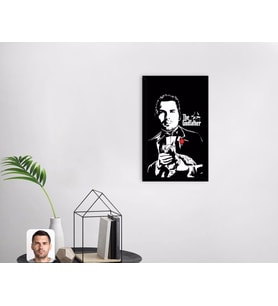 BK Gift Kişiye Özel Godfather Baba Tasarımlı Dekoratif Ahşap Siyah Çerçeveli Tablo-2