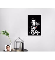 BK Gift Kişiye Özel Godfather Baba Tasarımlı Dekoratif Ahşap Siyah Çerçeveli Tablo-2