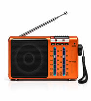 UltraTekno KTF-1472S Solar Panelli Şarjlı Radyo FM AM SW1 SW2 4 Band Analog Radyo 5W Hoparlör El Fenerli