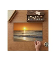 Deniz - Kum - Güneş - Günbatımı Tasarımı 240 parça Ahşap Puzzle Ahşap Kutuda MP07957