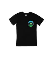 Outdoor Life Logolu Cep Logo Tasarımlı Siyah Tişört