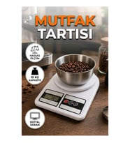 10 Kg Kapasiteli 1 Gram Hassasiyetli Dijital Mutfak Tartısı
