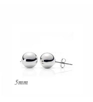 Gümüş Top Küpe - 5 mm