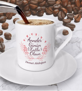 Anneler Günü Tasarımlı Kahve Fincanı