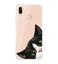 Huawei P20 Lite Uyumlu Baskılı Yumuşak Silikon Şeffaf Telefon Kılıfı