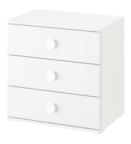 Çocuk Şifonyeri, Beyaz, 60x40x60 cm