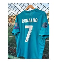 R. Madridd 2017/18 Sezonu Cristiano Ronaldo Röveşata Kısa Kol Nostalji Forması (Turkuaz)