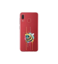 Samsung Galaxy A20 ile uyumlu Splash arı tasarımlı şeffaf silikon kılıf