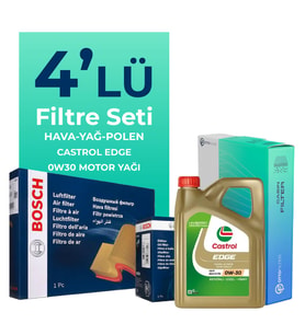 BOSCH Audi A6 40 TDi Filtre Bakım Seti Castrol Motor Yağlı (2019-2024) 4 Lü