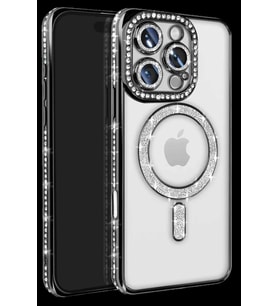 iPhone 16 Pro Max Kılıf Joke Simli Magneticsafe Kılıf - Siyah