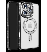 iPhone 16 Pro Max Kılıf Joke Simli Magneticsafe Kılıf - Siyah