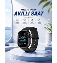 Akıllı Saat Bluetooth Bağlantılı NFC ve GPS Uyumlu Nabız Ölçer Sesli Görüşme