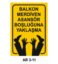 İŞ GÜVENLİĞİ UYARI LEVHASI 1 ADET PVC 21 X 29CM