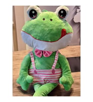 Peluş Uzun Bacak Kurbağa 100 Cm Uyku Arkadaşı Oyun Arkadaşı (Yeşil-Pembe)