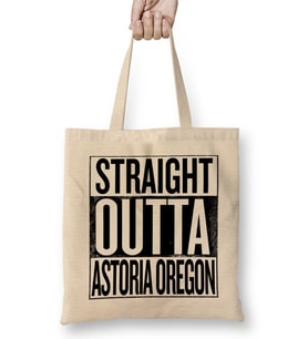Straight Outta Asteria Oregon The Goonies Bez Çanta Uzun Saplı