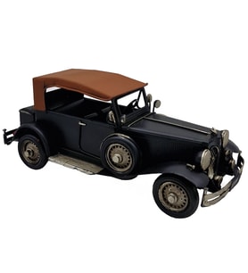 El Yapımı Eskitme Vintage Cabrio Metal Dekoratif Araba Biblo - Klasik Roadster Masaüstü Dekorasyon