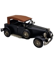 El Yapımı Eskitme Vintage Cabrio Metal Dekoratif Araba Biblo - Klasik Roadster Masaüstü Dekorasyon