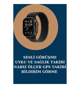 Mey İthalat® Akıllı Saat Nabız Ölçer Uyku Takibi Adımsayar Alarm ve Hatırlatıcı Çağrı Cevaplama
