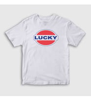 Presmono Unisex Çocuk Beyaz Logo Lucky Halsey T-Shirt 459511tt