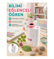 Mey İthalat® Taşınabilir LED Mikroskop 80X-200X Büyütmeli Çocuklar İçin Eğitici Bilim Mikroskobu