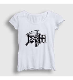 Presmono Kadın Beyaz Logo Death T-Shirt 138081tt (Beyaz)