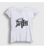 Presmono Kadın Beyaz Logo Death T-Shirt 138081tt (Beyaz)