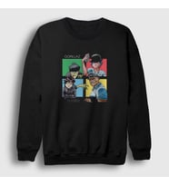 Presmono Unisex Siyah Humanz Gorillaz Sweatshirt 54724tt