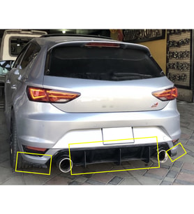 Seat Leon Mk3 Aero Arka Tampon Flap Flaplar Splitter Bıçak