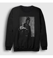 Presmono Unisex Beyaz Harlem Rapper Hiphop Big L Sweatshirt 553923tt (Siyah)