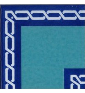 Armada Çini 10x10 cm KSK 60 Zincir Desen Modern Çini Bordür Köşe