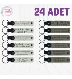 Beyaz & Kül Gri, Kına Gecesi Misafirlerine Anlamlı Sürpriz, 24’lü Set, Kişiye Özel Hediyelik