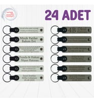 Beyaz & Kül Gri, Kına Gecesi Misafirlerine Anlamlı Sürpriz, 24’lü Set, Kişiye Özel Hediyelik