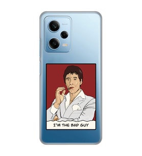 Redmi Note 12 Pro 5G Uyumlu Scarface Tony Montana Tasarımlı Şeffaf Telefon Kılıfı