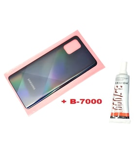 Tkgz Samsung Galaxy A71 A715 Arka Pil Batarya Kapağı (B-7000) SİYAH