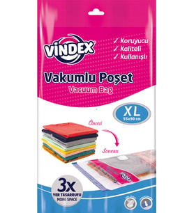 Vindex Vakumlu Poşet Xl Boy Tekli 55*90 Cm