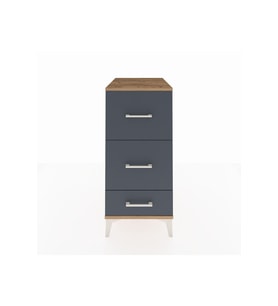 Kronos Komodin 3 Çekmeceli 44x59x96 Çam-Antrasit