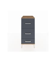 Kronos Komodin 3 Çekmeceli 44x59x96 Çam-Antrasit
