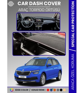 SKODA KAMIQ (2019-2024) Torpido Örtüsü Ön Göğüs Halı Torpido Koruma Birebir Uyum Kaymaz UV Koruma