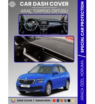 SKODA KAMIQ (2019-2024) Torpido Örtüsü Ön Göğüs Halı Torpido Koruma Birebir Uyum Kaymaz UV Koruma