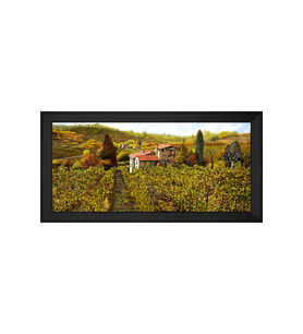 Manzara Temalı Kanvas Tablo 80 x 110 cm Siyah Çerçeve