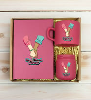 BK Gift Kişiye Özel İsimli DTF Best Friend Temalı Leylak Defter & Kahve Fincanı & Mum Hediye Seti-5, Arkadaşa Hediye, Doğum Günü Hediyesi