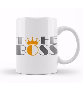 The Boss Crown Kupa Bardak Porselen