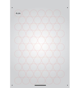 METALİZE YUVARLAK ÇIKARTMA ETİKET - 4 CM ÇAP - 65 ADET