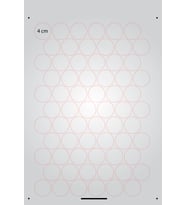 METALİZE YUVARLAK ÇIKARTMA ETİKET - 4 CM ÇAP - 65 ADET