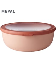 Cirqula çok amaçlı kase yuvarlak Nordic Blush – 2250 ml – Saklama kutusu, buzdolabı kutusu, derin dondurucu, mikrodalga fırın kabı ve kapaklı servis kasesi olarak kullanılabilir