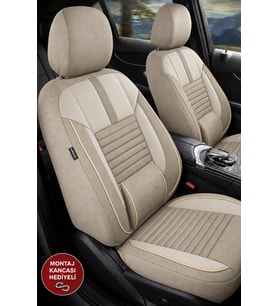 Lancia Phedra Shadow Bej Tay Tüyü Oto Koltuk Kılıfı Tam Set-Kolay Montaj-Terletmez-Ortopedik 2002-2010