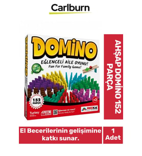 El Becerileri Dikkat Geliştiren Öğretici Eğitici 9 Renkli Ahşap Domino 152 Parça Oyun