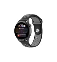Watch 20mm Spor Delikli Kordon - Siyah-gri